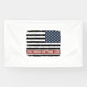 Vintage Small Bus Driver Flag Shirt Design_1 Banner
