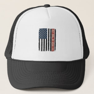 Vintage Small Bus Driver Flag Shirt Design_1 Trucker Hat