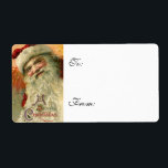 Vintage Smiling Santa Christmas Gift Labels<br><div class="desc">Charming and nostalgic image of St. Nick from Victorian greeting card.</div>