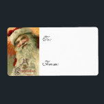 Vintage Smiling Santa Christmas Gift Labels<br><div class="desc">Charming and nostalgic image of St. Nick from Victorian greeting card.</div>