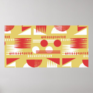 vintage smokeless abstract geometric modern style  poster