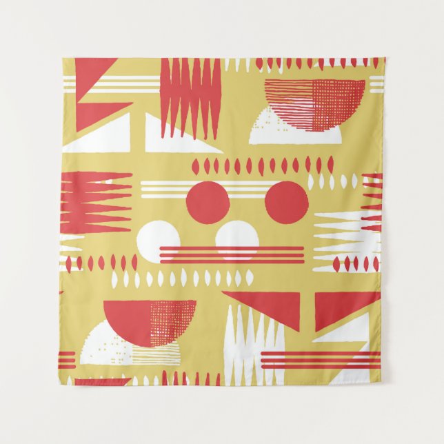 vintage smokeless abstract geometric modern style  tapestry (Front)