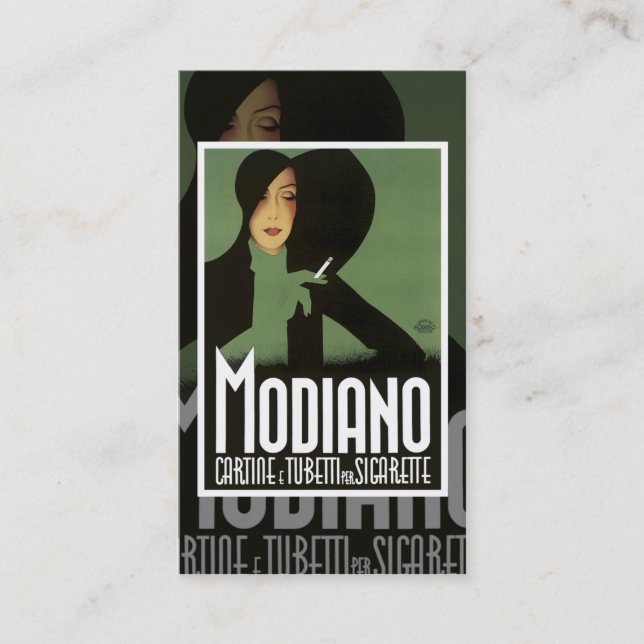 Vintage Smoking Business Card (Front)