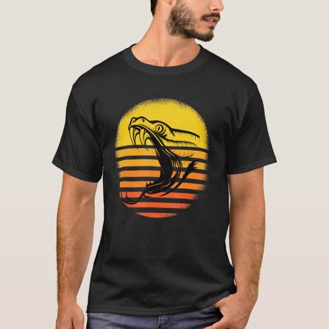Vintage Snake Retro Sunset Snake Tee (Front)