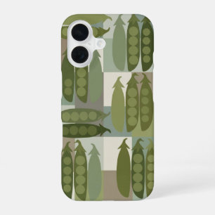 Vintage Snap Pea Pattern iPhone 16 Case