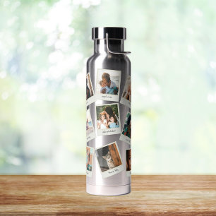 Vintage Snapshots Photo Water Bottle