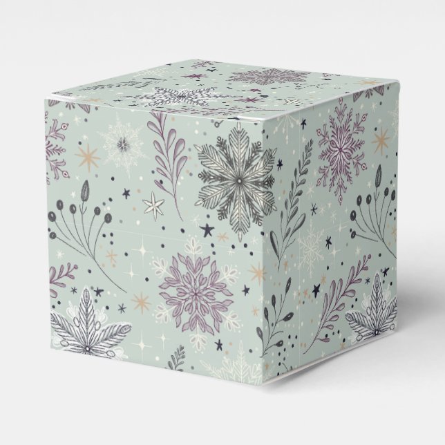Vintage Snow Favour Box (Front Side)