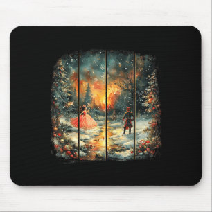 Vintage Snow Globe Nutcracker Christmas Coquette Mouse Pad