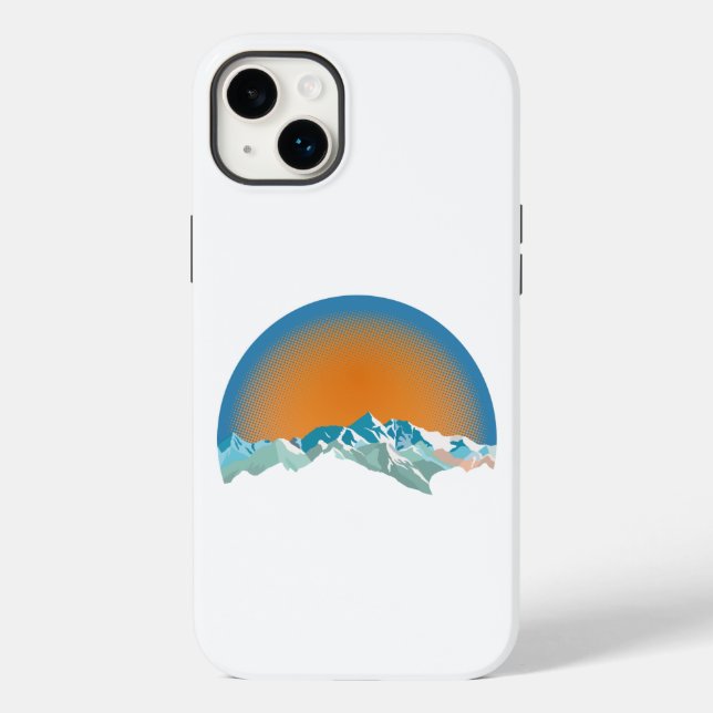 Vintage Snow Mountain Peak Case-Mate iPhone Case (Back)