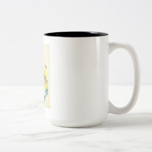 Vintage Snow White and the Seven Dwarfs Poster Two-Tone Coffee Mug
