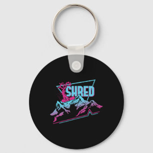 Vintage Snowboard Clothes 80s 90s Retro Snowboardi Key Ring