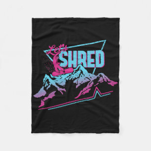 Vintage Snowboard Clothing 80s 90s Retro Snowboard Fleece Blanket