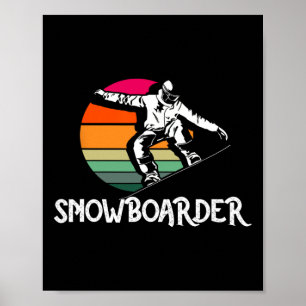 Vintage Snowboarder Retro Snowboard Winter Extreme Poster