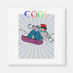 Vintage Snowboarder   Snowboarding   snowboarding Magnet