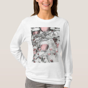 Vintage Snowed Trees with ornaments drawing T-Shirt