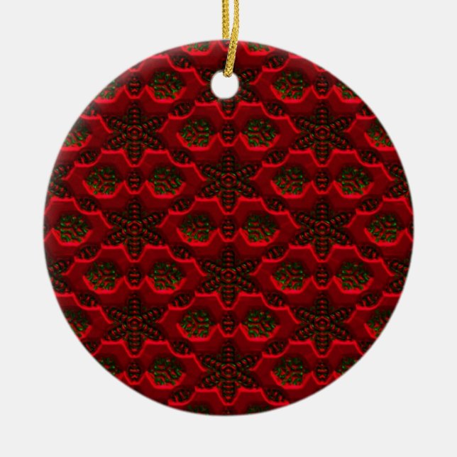 Vintage Snowflakes Ornament (Front)