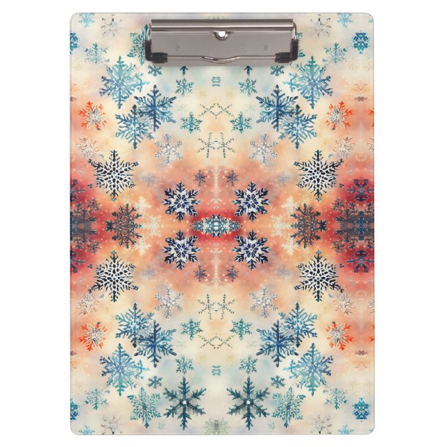Vintage Snowflakes Pattern - Clipboard (Front)