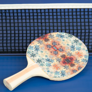 Vintage Snowflakes Pattern - Ping Pong Paddle