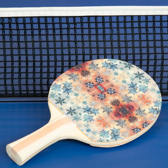 Vintage Snowflakes Pattern - Ping Pong Paddle (Insitu)