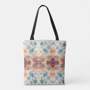 Vintage Snowflakes Pattern - Tote Bag