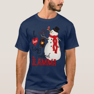 Vintage Snowflakes Snowman I Love Being Called Gla T-Shirt
