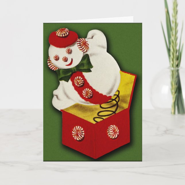 Vintage Snowman Christmas Card (Front)