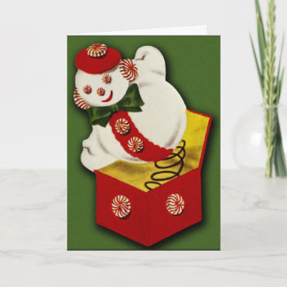 Vintage Snowman Christmas Card