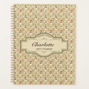 Vintage Snowman & Christmas Tree Custom Planner