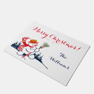Vintage Snowman Doormat