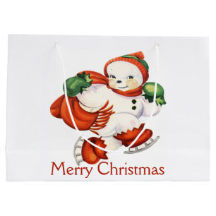 Vintage Snowman Gift Bag