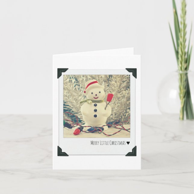 Vintage Snowman Holiday Card (Front)