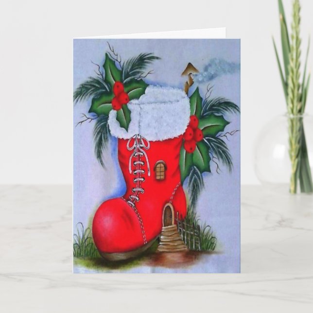 Vintage Snowman Holiday Card (Front)