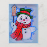 Vintage Snowman Postcard<br><div class="desc">Vintage Snowman</div>