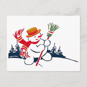 Vintage Snowman Postcard
