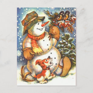 Vintage Snowman Postcard