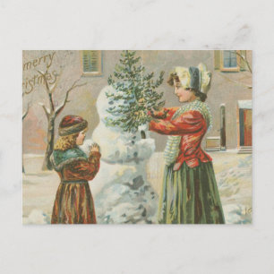 Vintage Snowman Postcard