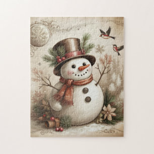 Vintage Snowman Puzzle