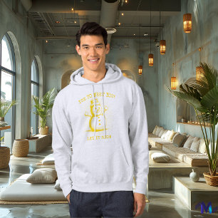 Vintage Snowman - Retro Halftone Gold Hoodie