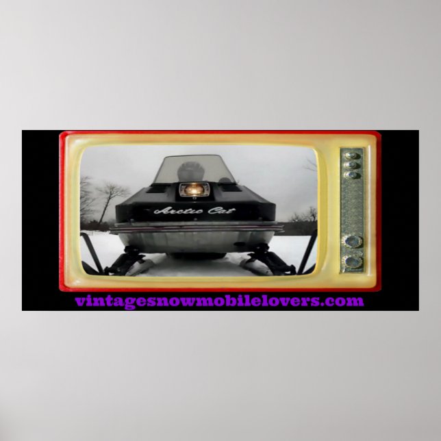 Vintage Snowmobile Lovers 1972 Arctic Cat Poster (Front)