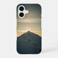 Vintage Snowy Mountain Peak