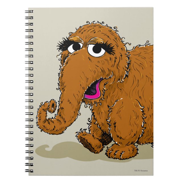 Vintage Snuffleupagus Spiral Notebook (Front)