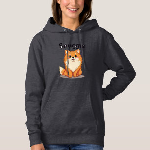 Vintage Snuggle Pomeranian Cute Dog Illustration D Hoodie