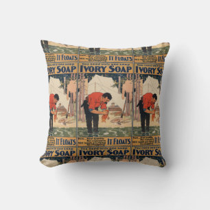 Vintage soap advertisement cushion