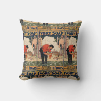 Vintage soap advertisement cushion