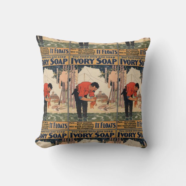 Vintage soap advertisement cushion (Front)