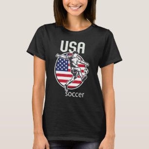 Vintage Soccer 4th Of July Men Usa American Flag B T-Shirt