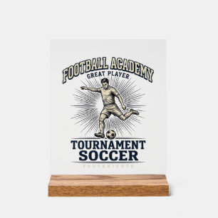 Vintage Soccer Academy Tournament Player Shirt (2) Acrylic Sign