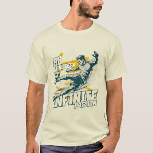 Vintage Soccer Action Graphic T-Shirt - Retro Foot