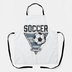 Vintage Soccer Ball Triangle Badge Shirt Design (2 Apron