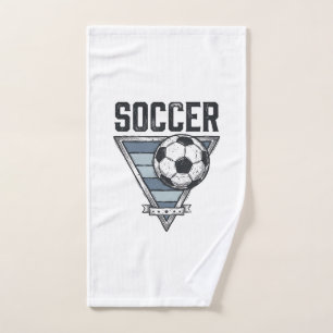 Vintage Soccer Ball Triangle Badge Shirt Design (2 Hand Towel